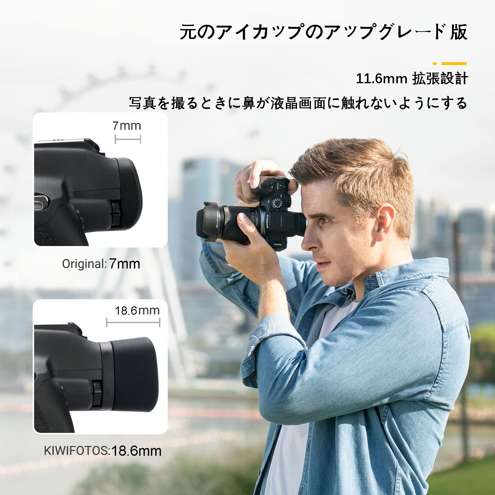 Amazon | アイカップ 延長型 アイピース 接眼目当て Canon EOS R10