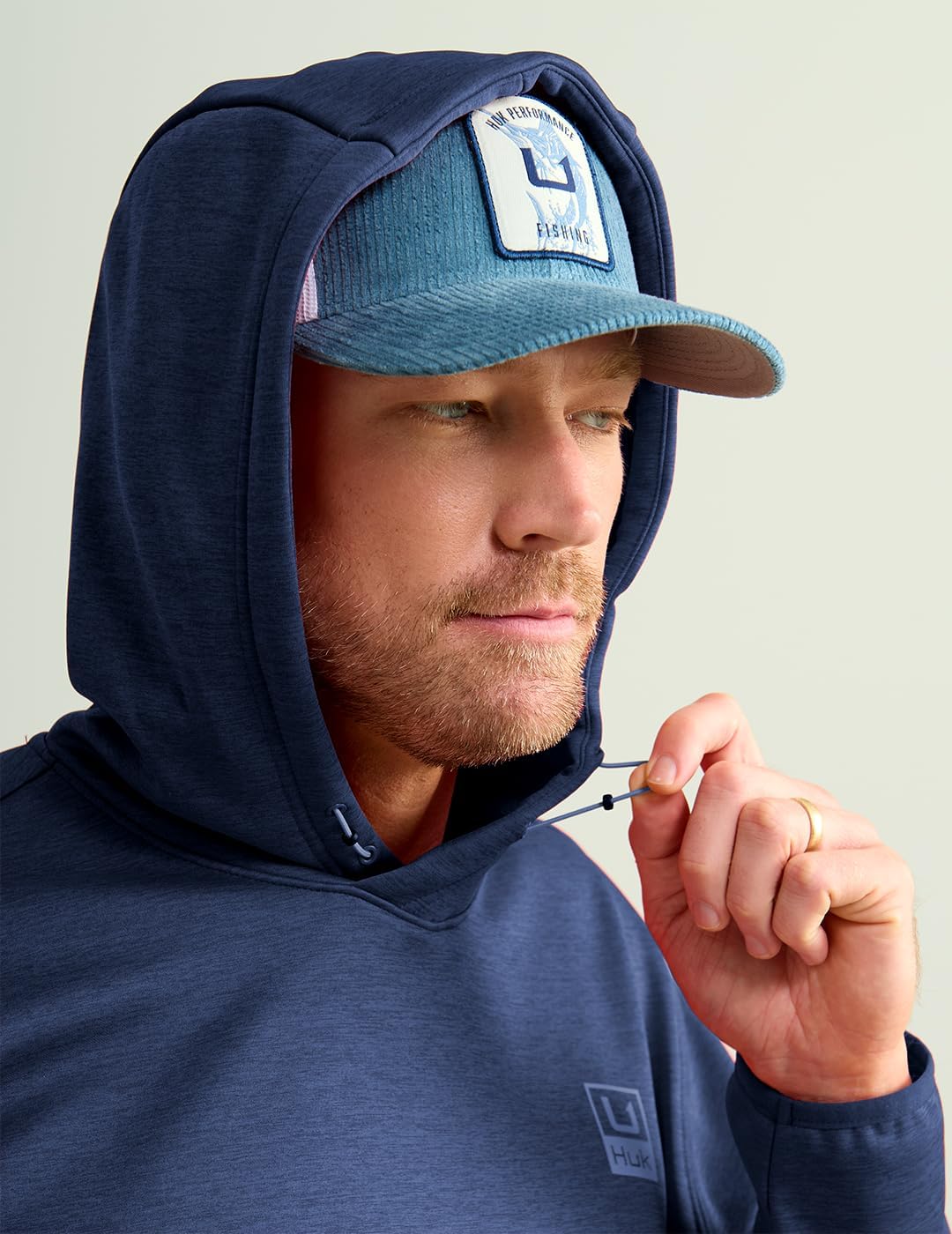 HUK mens Performance Fleece Hoodie, Performance Fishing Hoodie - Image 3