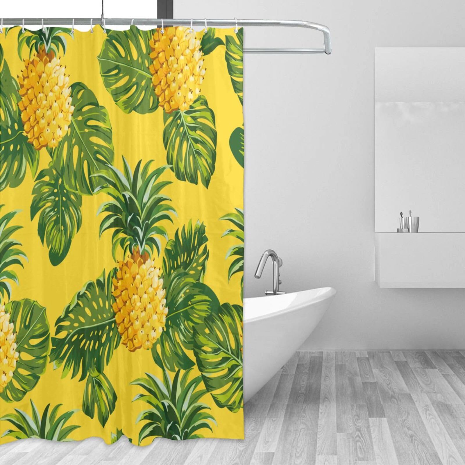 Tenda Da Doccia Antimuffa Impermeabile,Tenda Doccia Tessuto 180x200 Cm Tenda Da Bagno Lavabili Tenda Doccia Impermeabile Con 12 Ganciper Dormitorio Famiglia 180x200cm Foglia 53796106