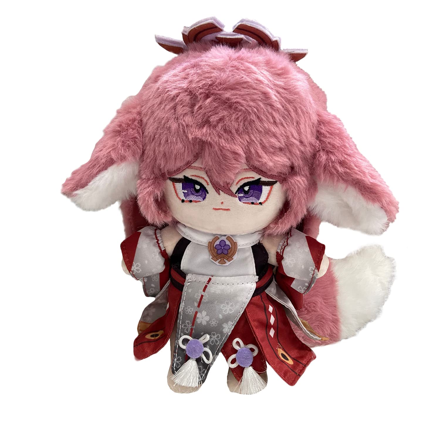 Anime Plush Figure Yae Miko Dress Up Doll Cosplay Props Collection 8 Inch Soft Stuffed Doll Gift for
