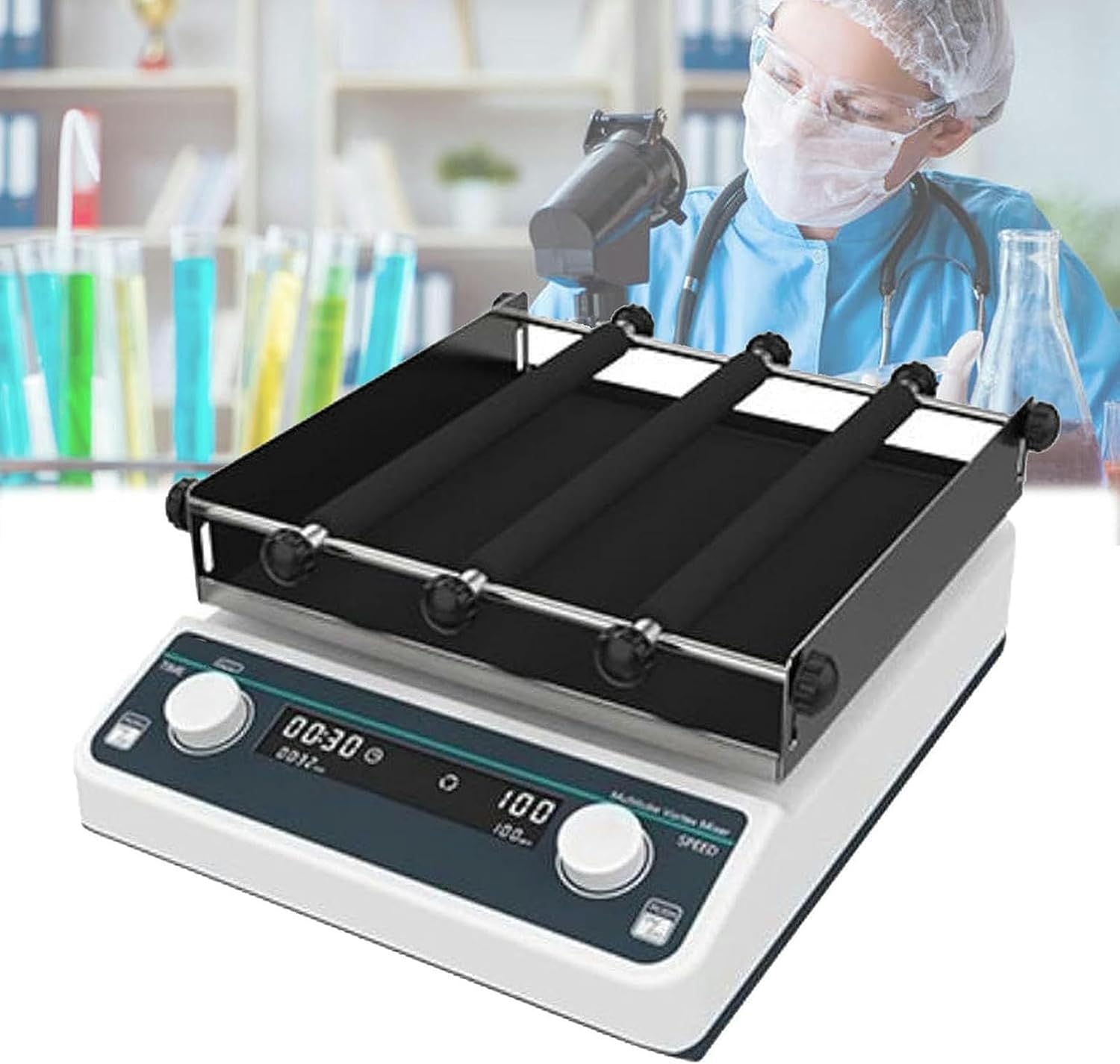 FLTRGO Digital Lab Orbital Shaker, LED Digital Display for Speed and Time, Digital Orbital Shaker, Rotator Shaker Lab, Timed Mode Orbital Rotator Shaker