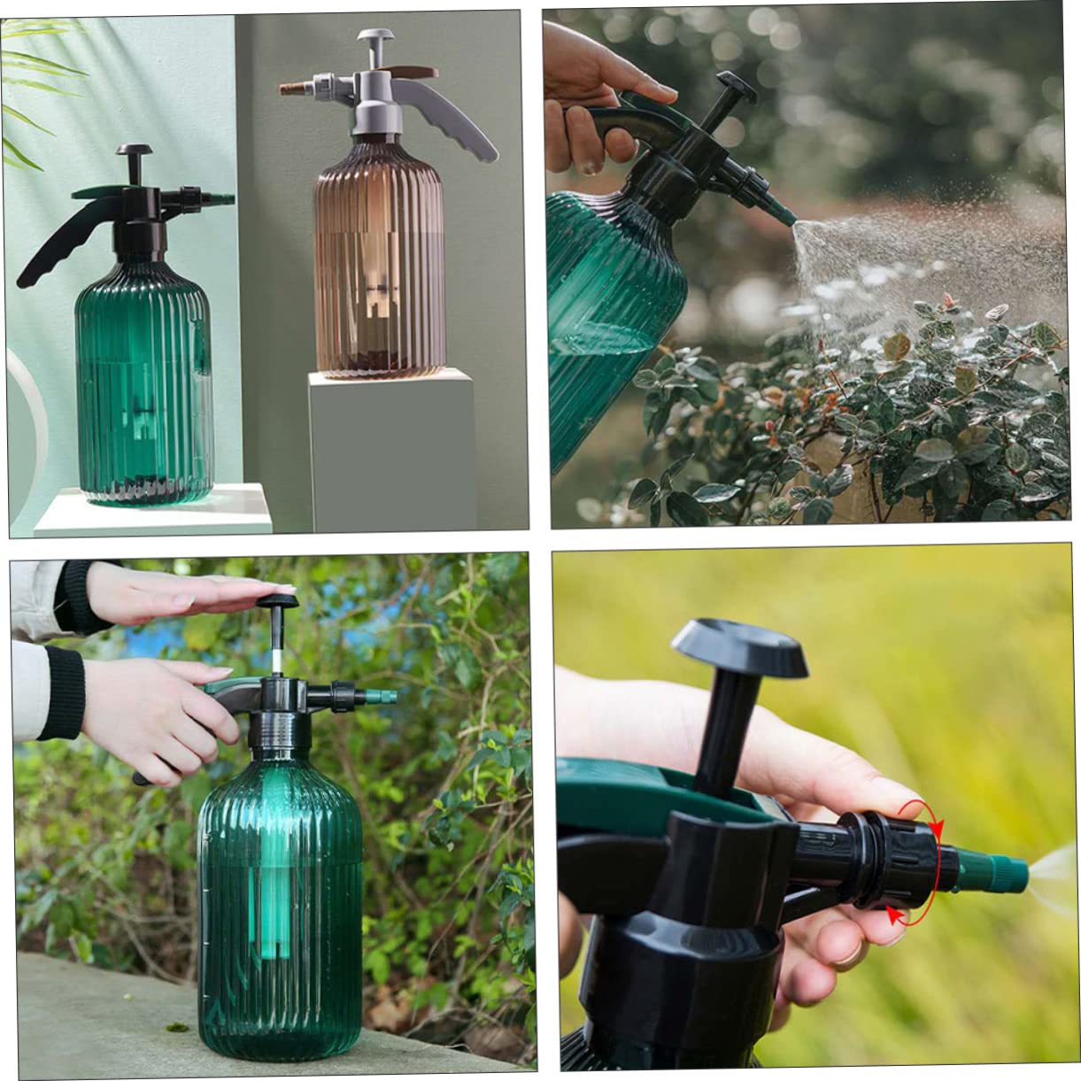 VICASKY 2 flaconi spray per piante facile irrigazione dei fiori, ergonomici, compatti per giardinaggio e cura delle piante e robusti