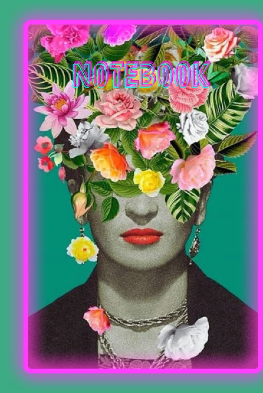 Luxury Neon Art Notebook: Frida Kahlo