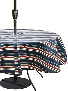 WHDJ Tovaglie Rotonde da 152 cm, tovaglia Floreale con Foro per ombrellone Copritavolo Resistente e Addensato per Prendere Il Sole in Spiaggia e Barbecue (B2 152CM)