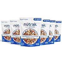 Vista 10 de Low Karb Keto Blueberry Nut - Granola saludable para desayuno, cereal, snacks y comida saludable, 0.1 onzas (3g) de carbohidratos netos, almendras