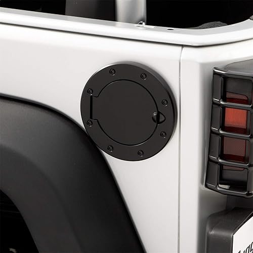 Miniatura 4 de Rugged Ridge 11229.05 puerta de tapa de gas negra sin traba texturada para Jeep Wrangler JKJKU