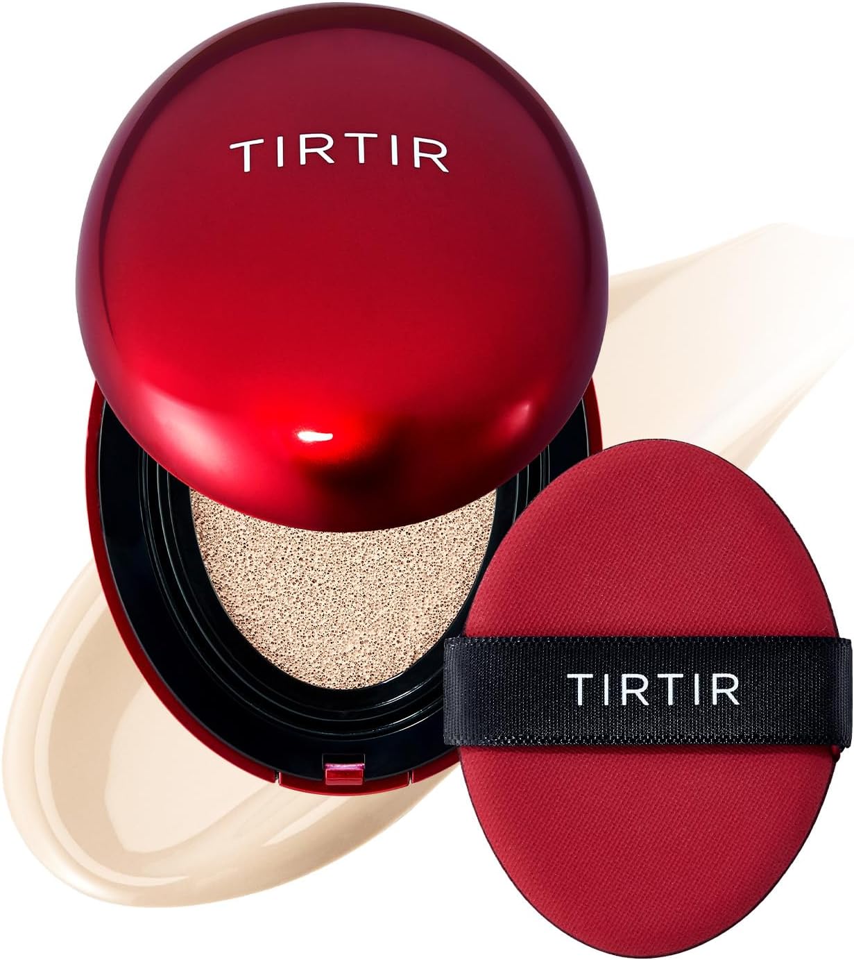 [*Mini Size*] TIRTIR Mask Fit Red Cushion Foundation | Full coverage, Weightless, Skin fit, Satin Glow Finish, Korean Makeup, beauty, Tattoo cover up, Buildable (#13N Fair Ivory, 0.15 Fl Oz)