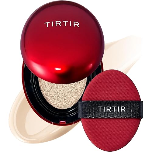 [*Mini Size*] TIRTIR Mask Fit Red Cushion Foundation | Full coverage, Weightless, Skin fit, Satin Glow Finish, Korean Makeup, beauty, Tattoo cover up, Buildable (#13N Fair Ivory, 0.15 Fl Oz)
