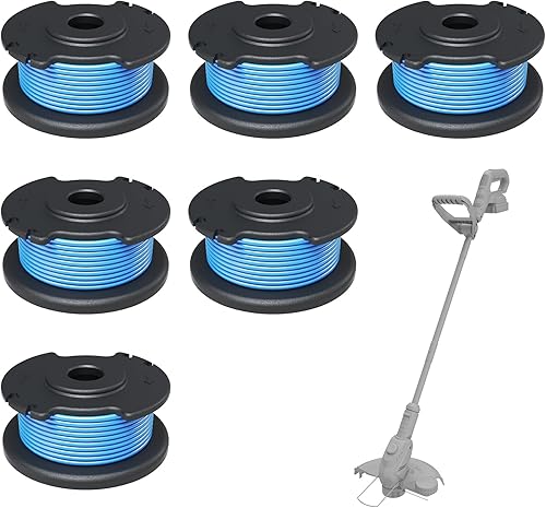 6 Pcs Replacement Spool Line for Cordless String Trimmer