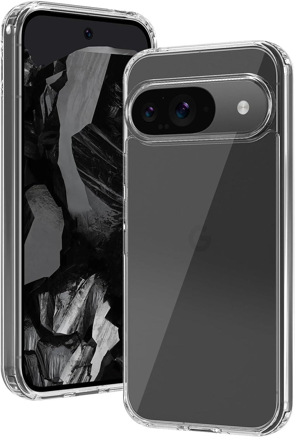 HXY Crystal Clear Case for Google Pixel 10/Pixel 10 Pro, Slim Fit Soft TPU Bumper Hard PC Back Military Grade Shockproof Scratch Resistant Protective Phone Case for Pixel 10/10 Pro, Transparent