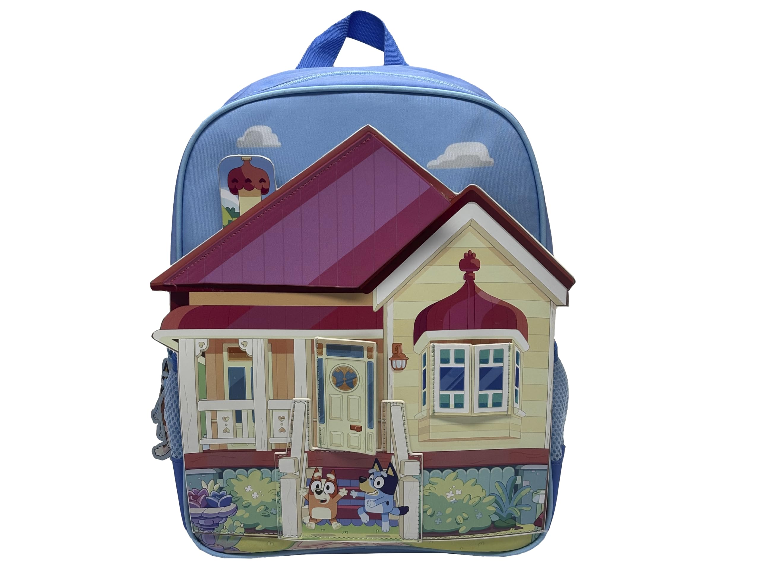 CYPBRANDS - Bluey, Backpack, Children's Backpack, Magnetic Caps, Nursery, Preschool, Multicoloured, Official Product