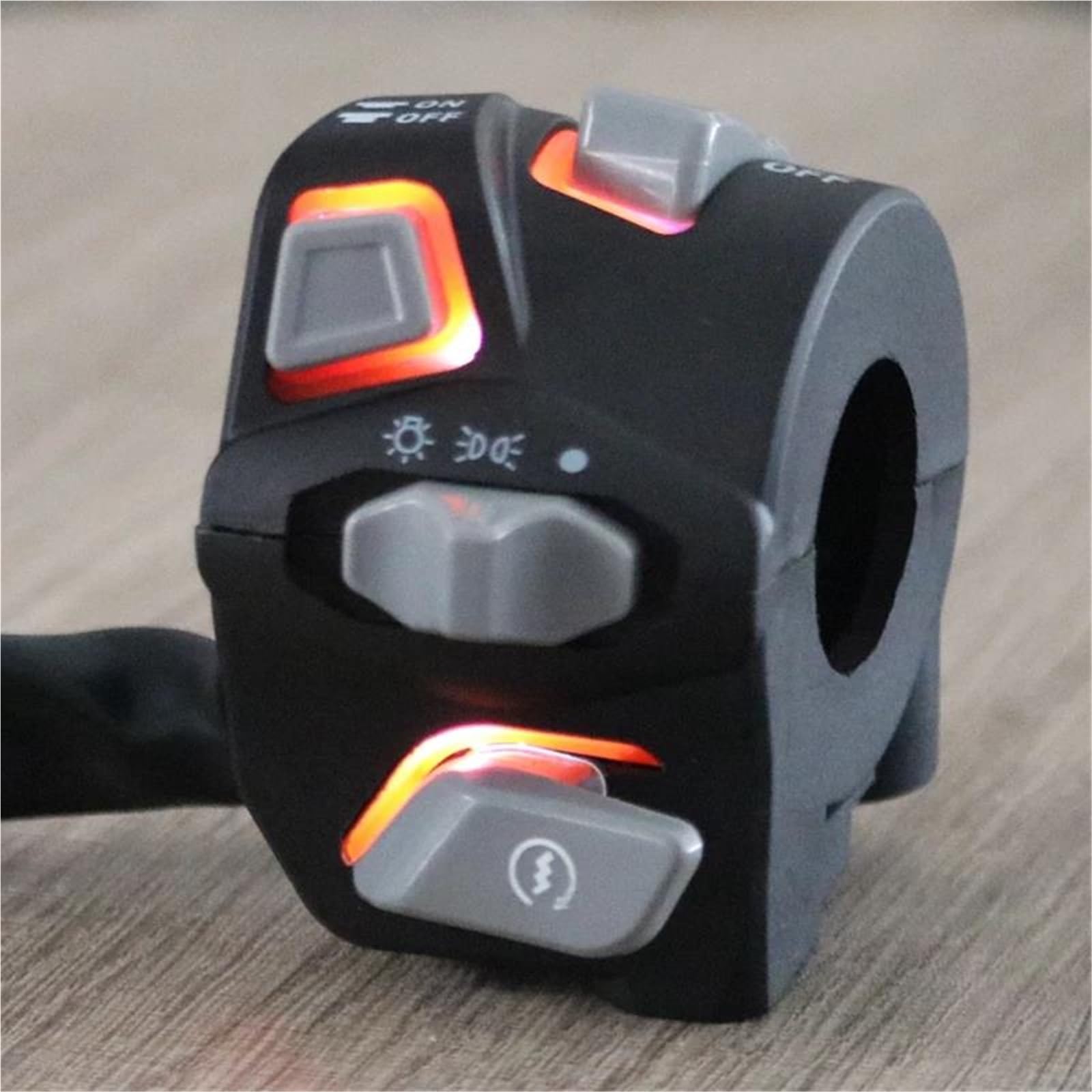 7/8'' 22mm Universal Motorrad Lenker Schalter Scheinwerfer Warnlicht Blinker Horn Start Kill Button Motorradzubehör(4)