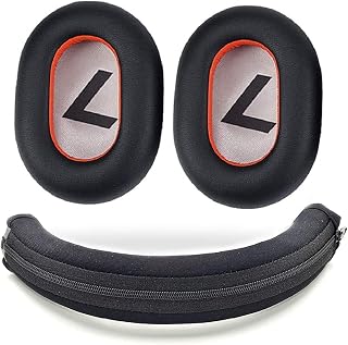 VEVER VEKEFF Replacement Ear Cushions Pad Earpads with Headband Set for Plantronics Backbeat Pro 2 Noise Cancelling Headphones, Black