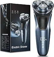 Travel Electric Razor for Men:5D Floating Head Shavers for Men, Smooth Shave Ready in Seconds - IPX7 Waterproof Wet or Dry, USB-C Rechargeable, Stainless Steel Blades