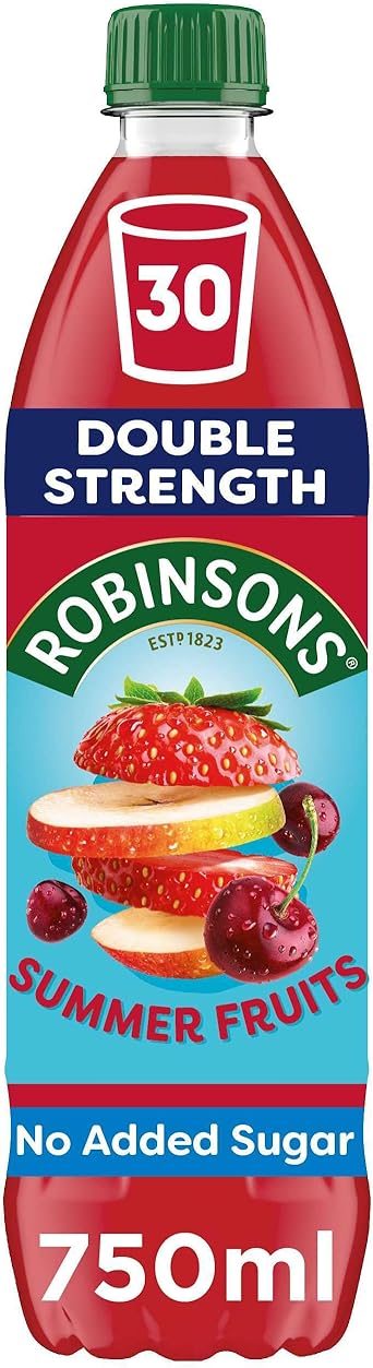 Robinsons Double Strength Summer Fruits No Added Sugar Squash 750ml