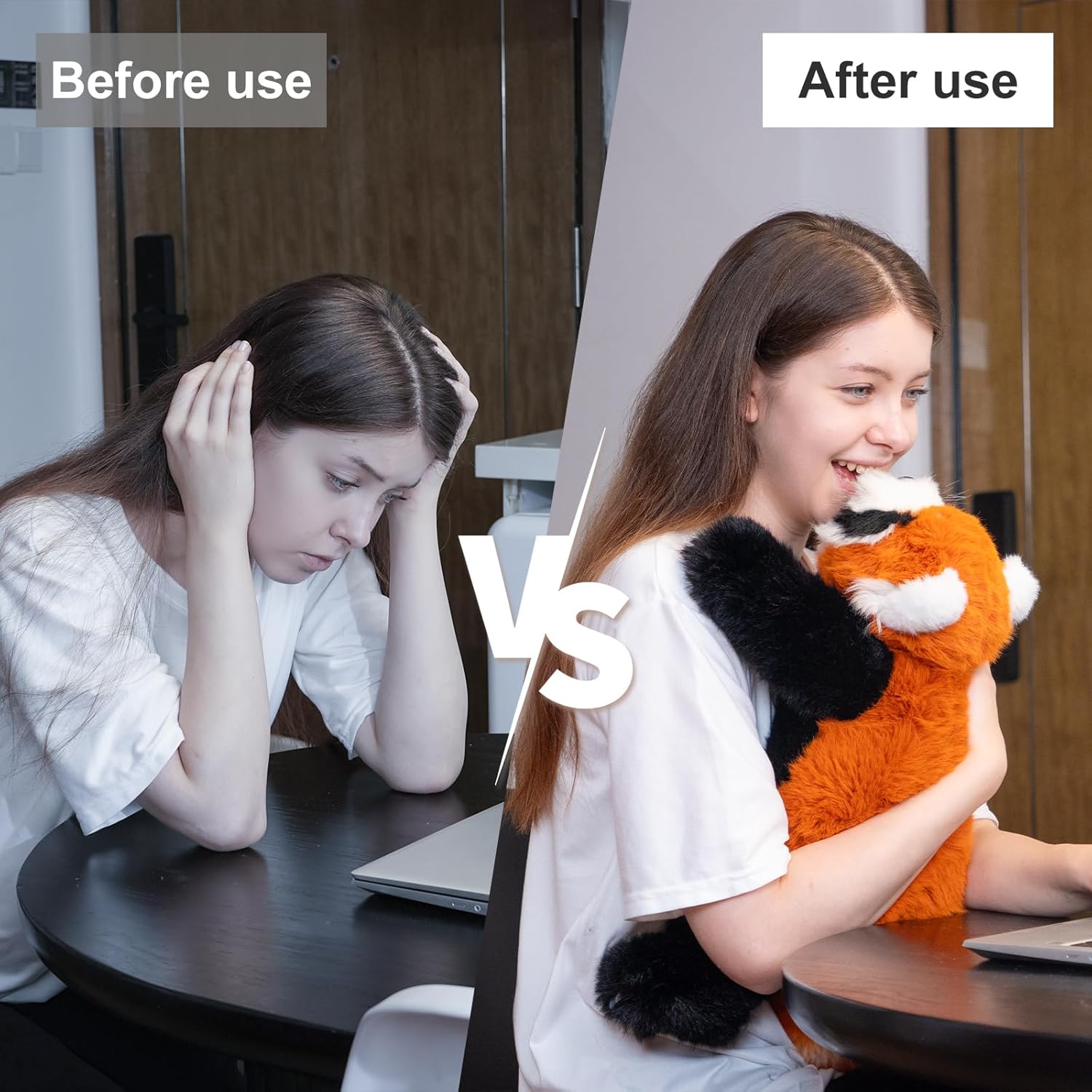 Chongker Breathing Stuffed Animal, Soothing Red Panda Plush Stuffed Animals with Rhythmic Motion, Interactive Companion Plush Toy - Image 5