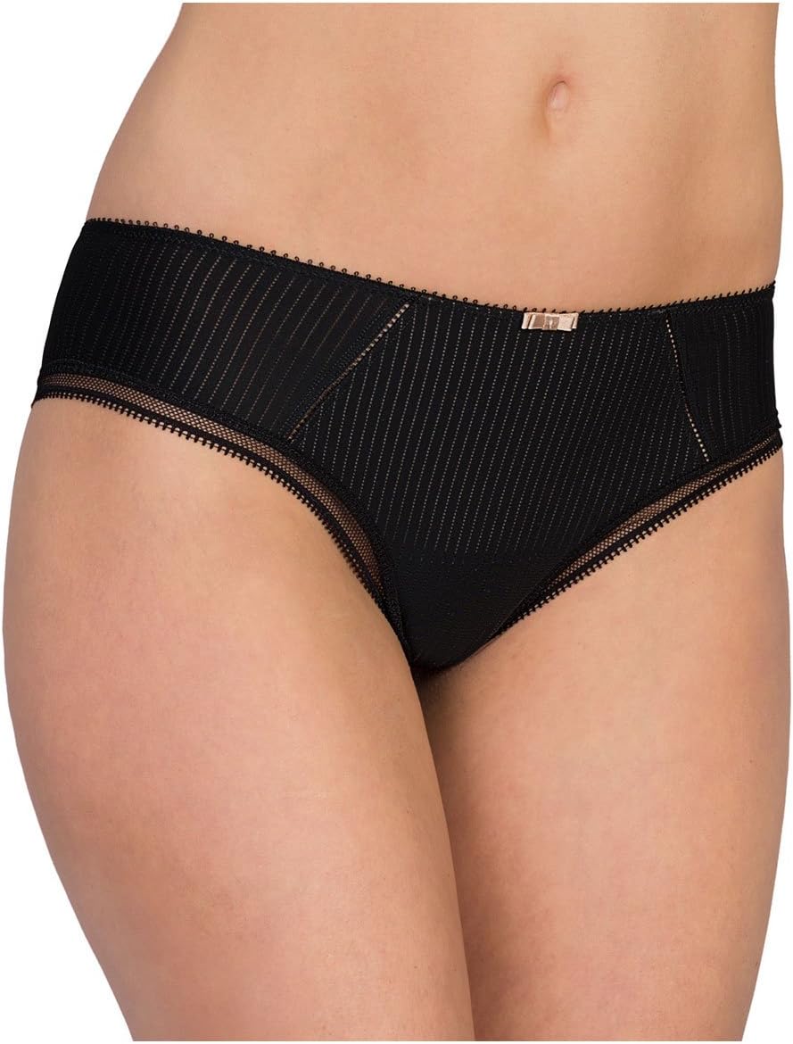 Conturelle 812817-4 Women's Direction Black Pinstripe Thong 10