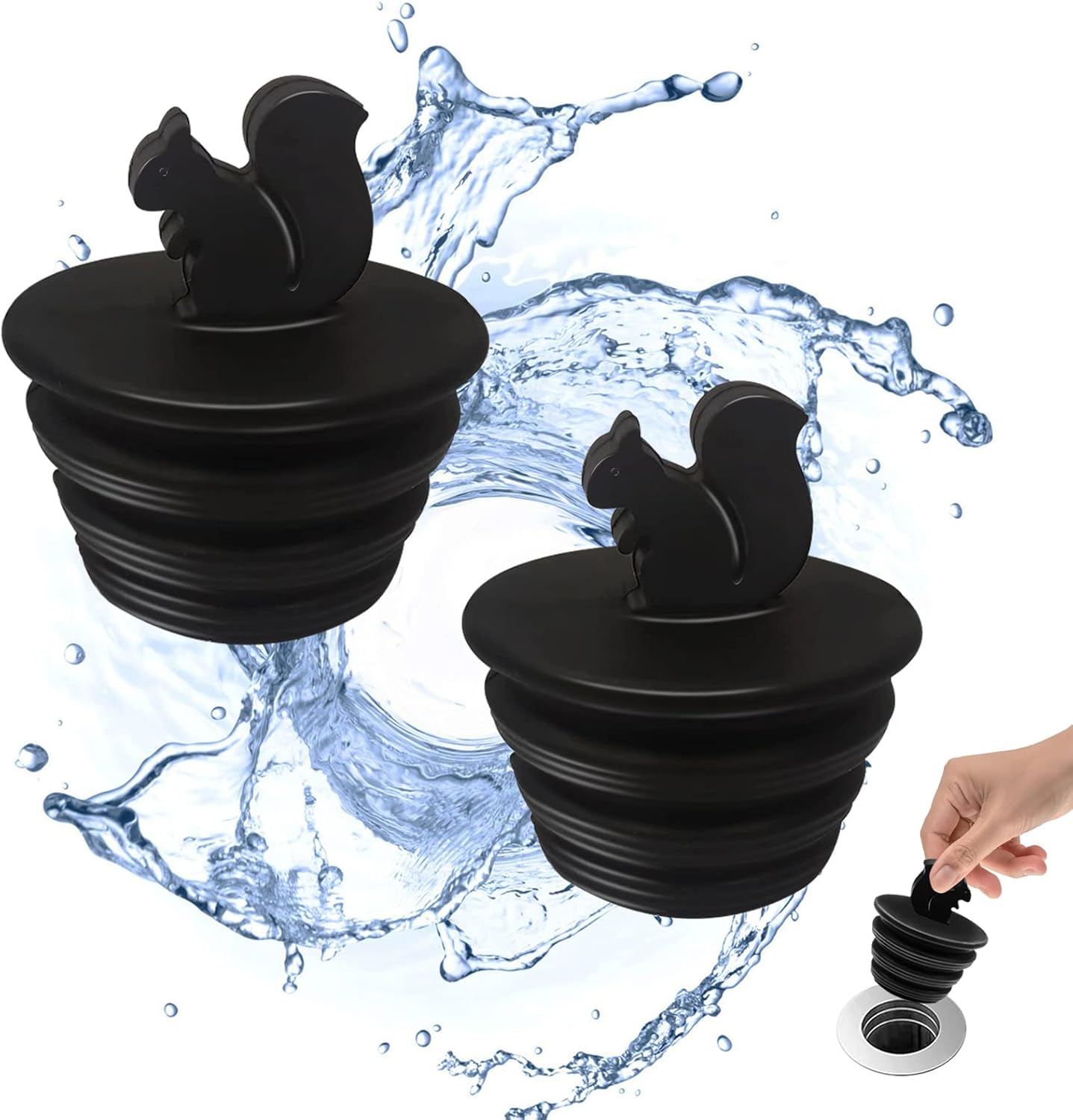 2 Pcs Sink Plug,Universal Bathtub Plug Silicone Plug Drain Plug Sink