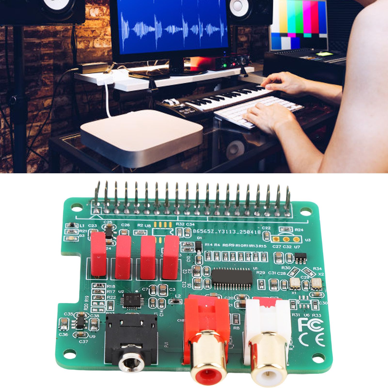Bewinner Cappello DAC HiFi Scheda di Riproduzione Musicale HiFi Pi 4 384KHz 32Bit per Audiofili e Appassionati di Fai da Te
