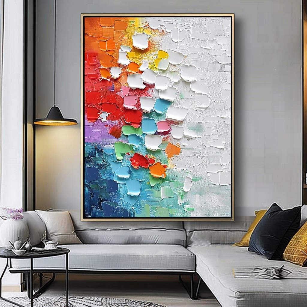 抽象画 色彩豊か パレットナイフ技法 Amazon.co.jp: パレットナイフを使用した抽象画 29 点