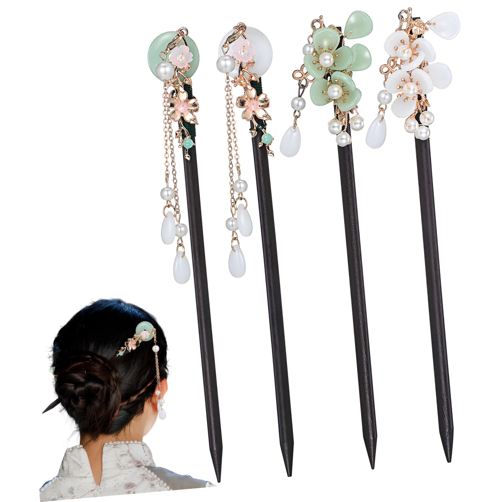 16pièces à Cheveux Chinoises De Épingles Vintage Pour Chignons Et Longues Accessoires Élégants