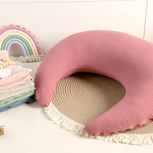 Miniatura 7 de SWESEN Funda de almohada de lactancia, funda extraíble suave para almohadas de lactancia, funda de almohada para bebés niños y niñas, cómoda y