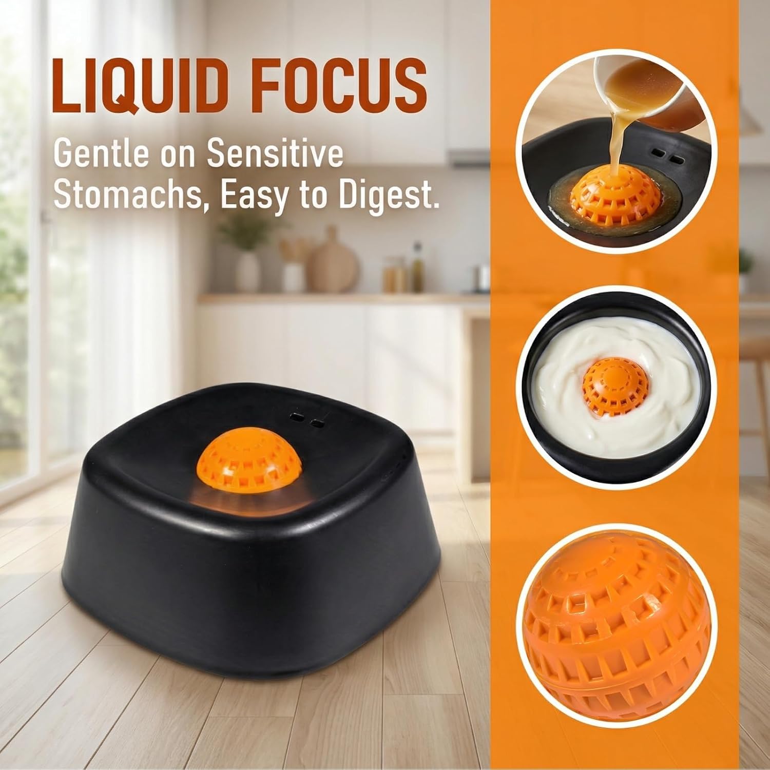 Slow Feeder Lick Bowl for Liquid Dog Treats - Spill-Resistant Lick Mat with Rolling Ball for Bone Broth & Yogurt, Anti for Large Medium Small Dogs, Post-Op & Puppy Nutrition Aid (2, Black)