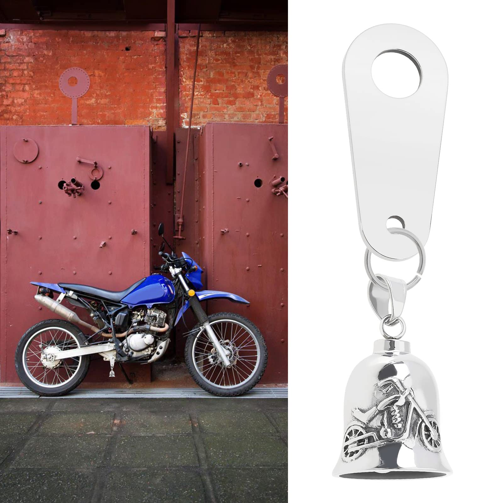 Produktbild von Biker Bell Motorrad Glöckchen Guardian Bell Motorrad Motorrad Glocke Schutzglocke Motorradglocke, Motorradglocke Glücksbringer Schutzengel Motorrad