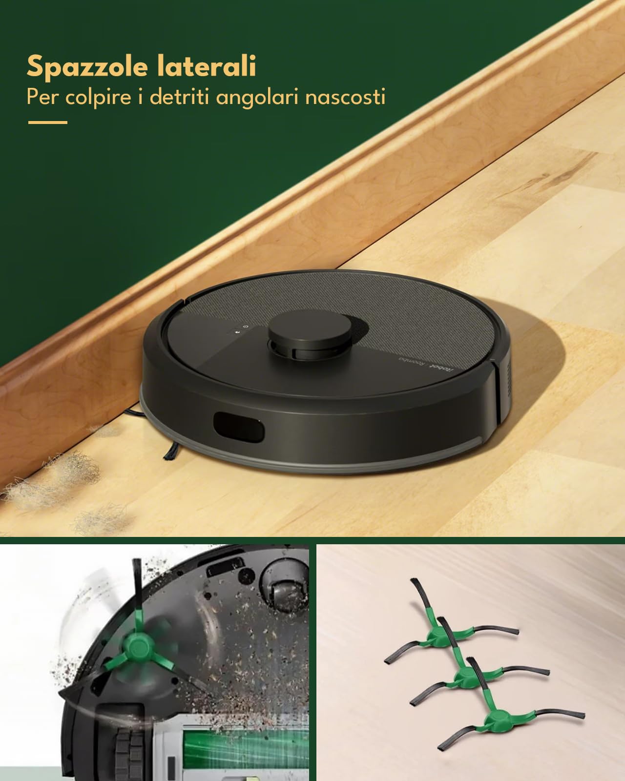 iRobacc 21 Pezzi di Ricambio per iRobot Roomba Plus 405/505 Combo Robot Aspirapolvere: 1 Spazzola Principale, 4 Spazzole Laterali, 4 Filtri HEPA, 5 Sacchetti Antipolvere, 6 Panni per Mocio, 1 Spazzola