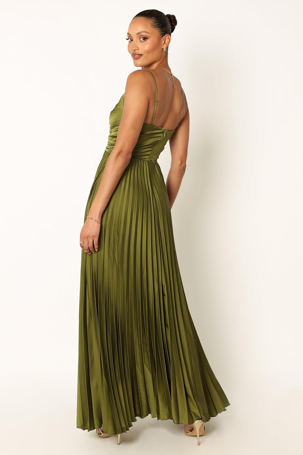 Petal & Pup Womens Naira Pleated Maxi Dress - Image 4