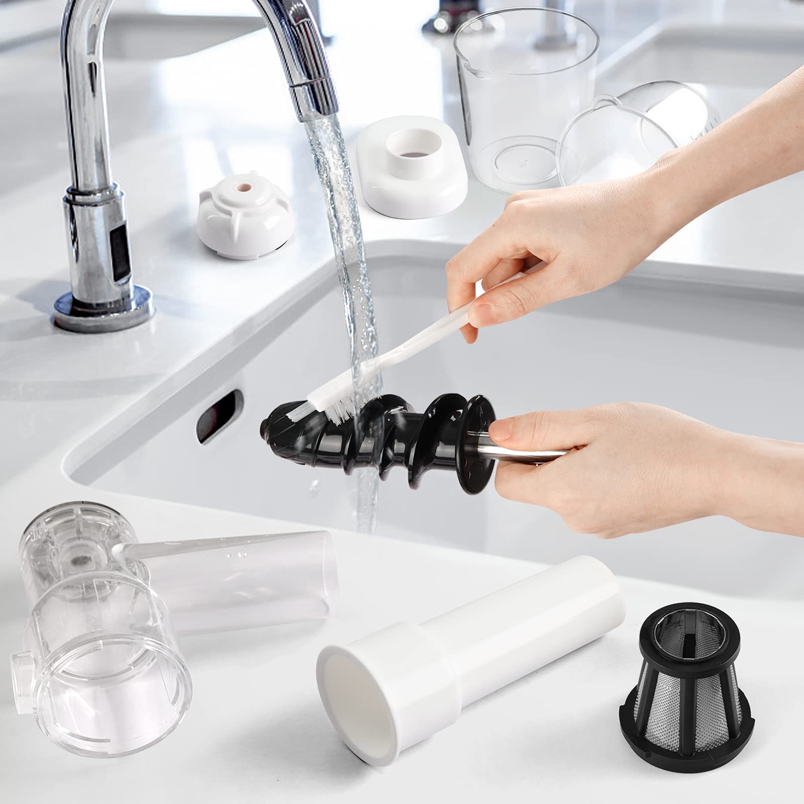 Gdrtwwh Slow Juicer Entsafter Aufsatz für KitchenAid Standmixer, zum Entsaften von Gemüse und Obst