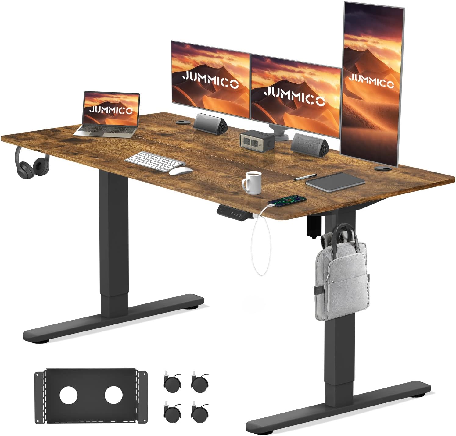 JUMMICO Electric Standing Desk 160 * 80cm with TypeC & USB Charging