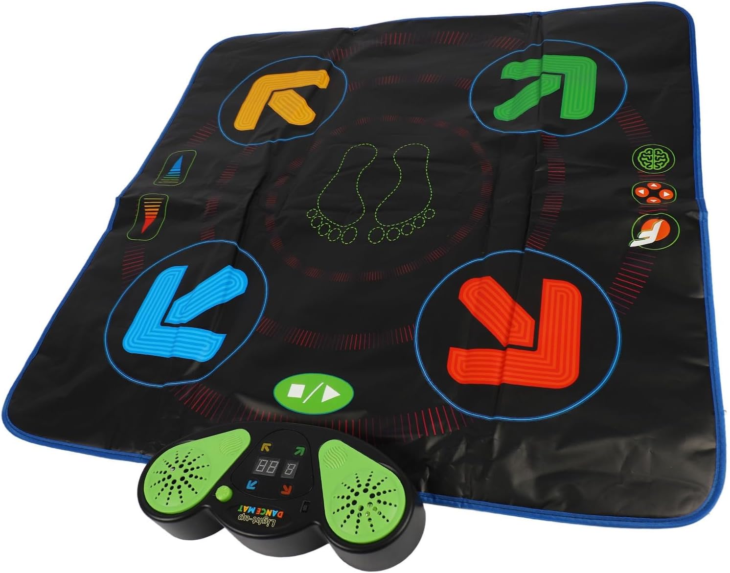 Focket Music Dance Pad, 3 Game Modes Dance Mat for Kids, Foldable Non Slip Electronic Mat with MP3 Connection and Connecting Cable for Children Ages 3 12