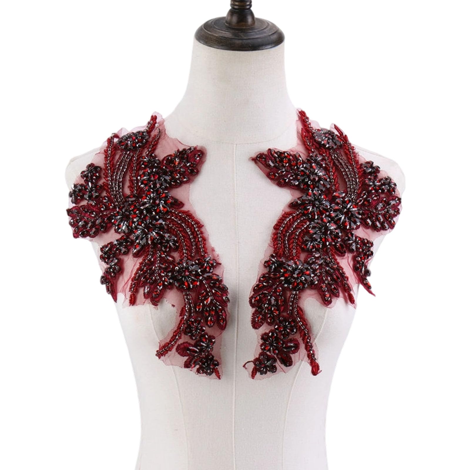 our fave Shoulder Embellishment with Crystals for Garments and Handcrafted Trim Applique Flower