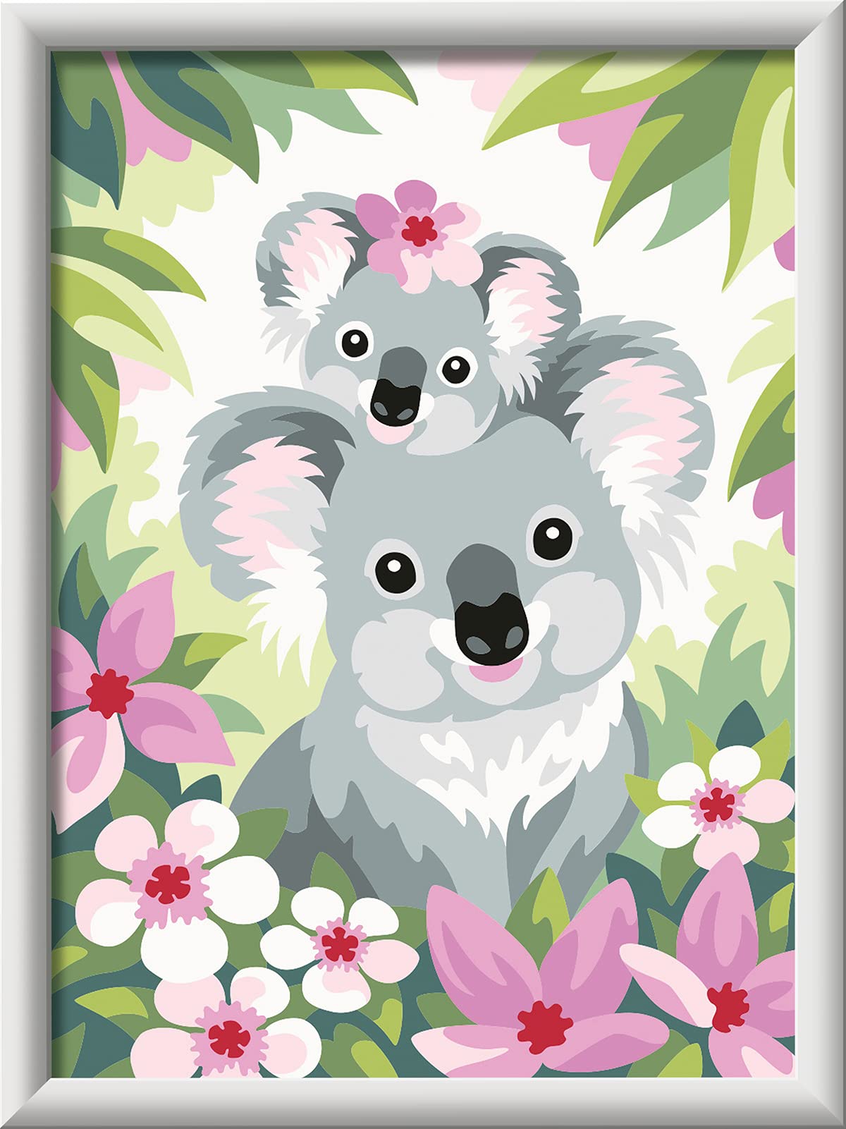 Ravensburger Medium-Kunstnummer – Koala Mama und ihr Baby – Kreatives Hobby – Malen nach Zahlen – Entspannte und kreative Aktivität – ab 9 Jahren – 29048 – Französische Version