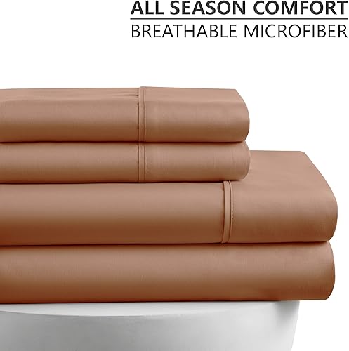 Miniatura 3 de American Home Collection Juego de sábanas de 3 piezas tamaño individual, microfibra extrasuave, transpirable, resistente a las arrugas y a la