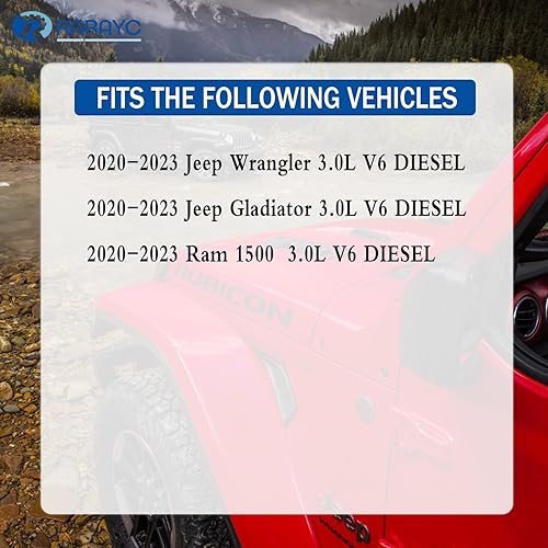 Miniatura 2 de Filtro de aceite de motor Ecodiesel de repuesto para Ram 1500 DT 2020 2021 2022 2023, Wrangler JL | Gladiator 2021 | Reemplaza # 68507598AA