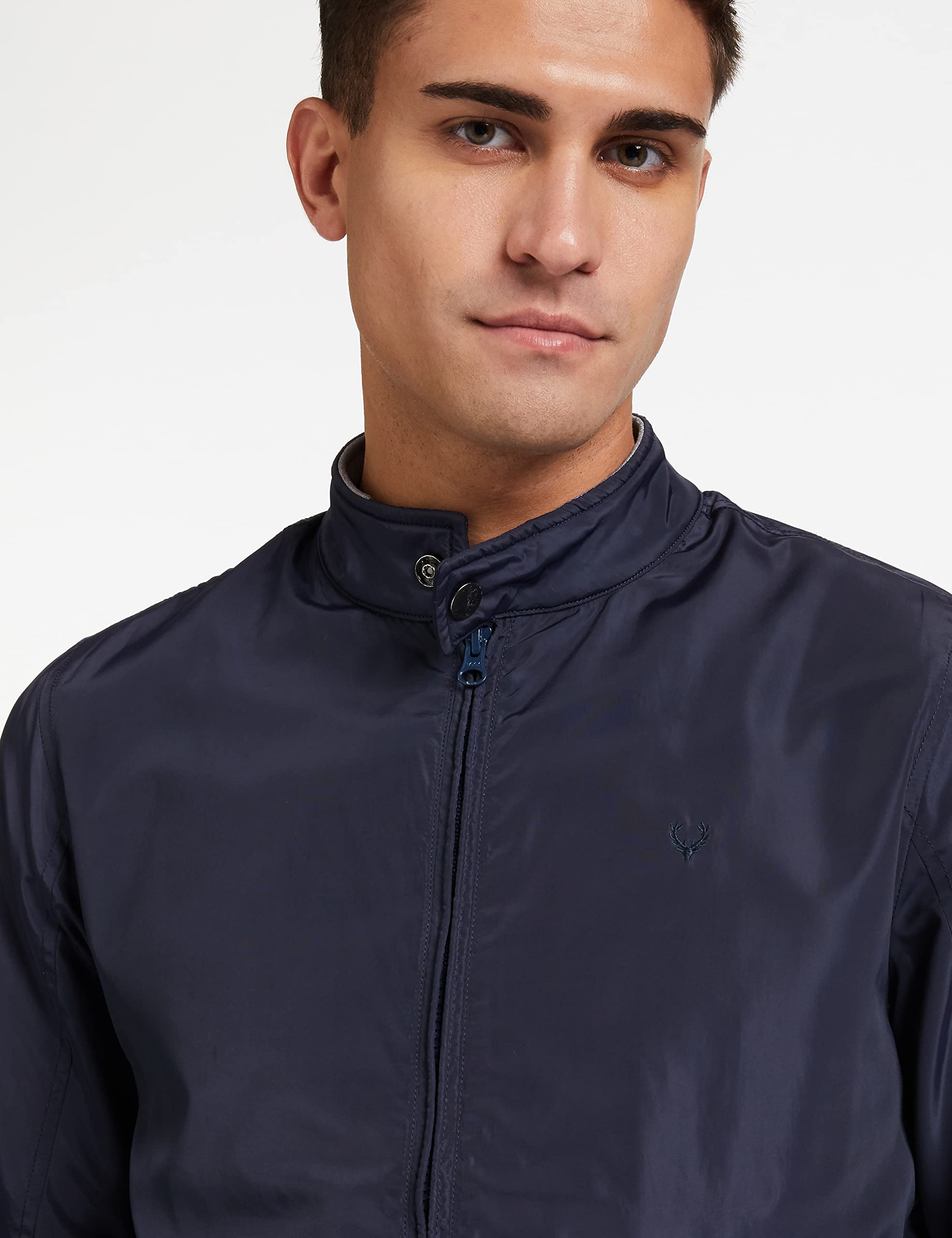 Allen Solly Men's A-Line Coat (ASJKOBOPN25774_Navy_S