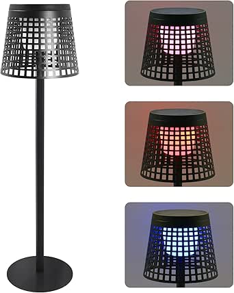 Solar Stehlampe Outdoor LED Stehleuchte mit Lichtsensor Dimmbar 8