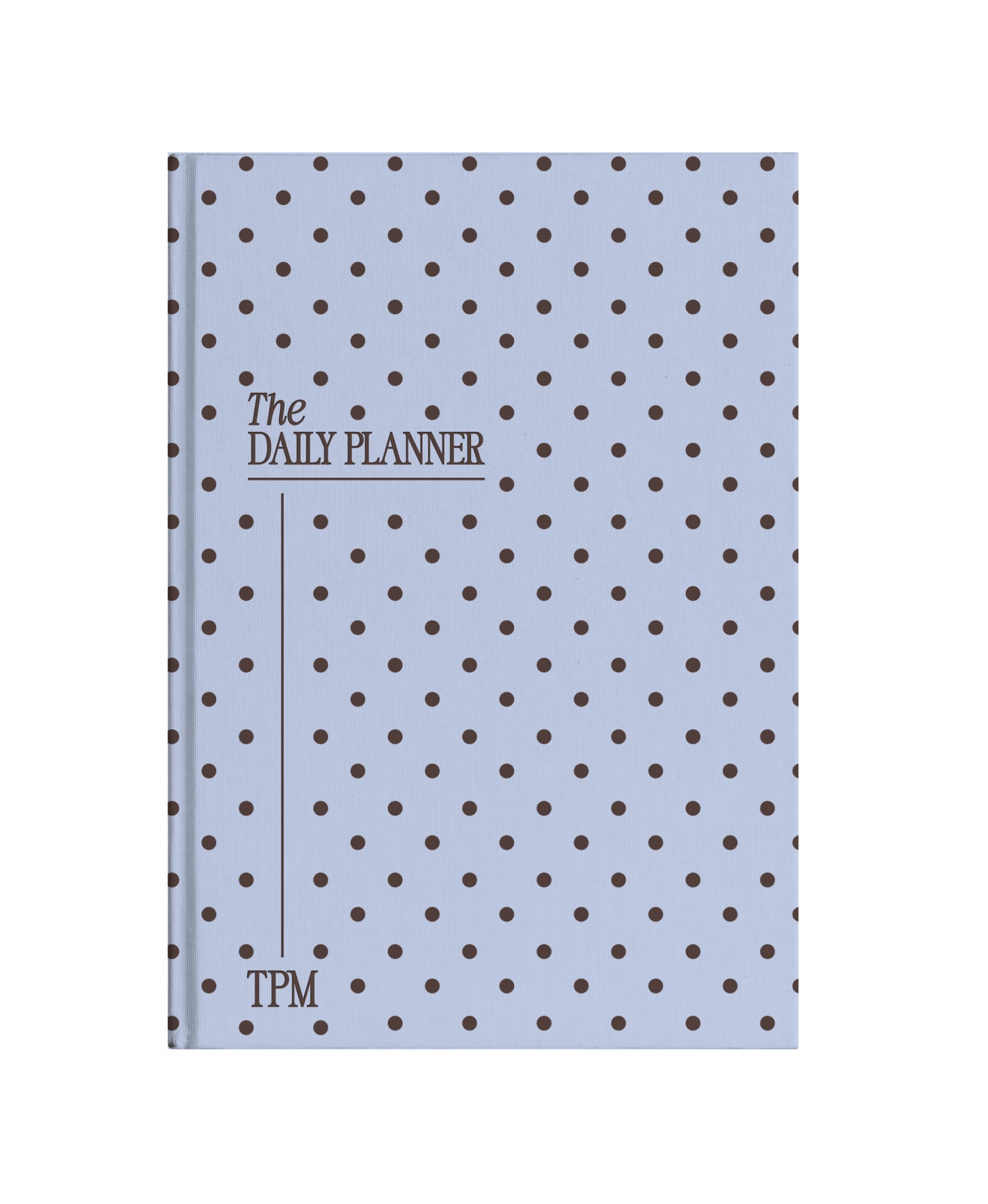 Hardback Productivity Planner - Daily planner for organisation, time management and productivity | Undated A5 planner using the viral Method by Grace Beverley | Blue & Brown Spot