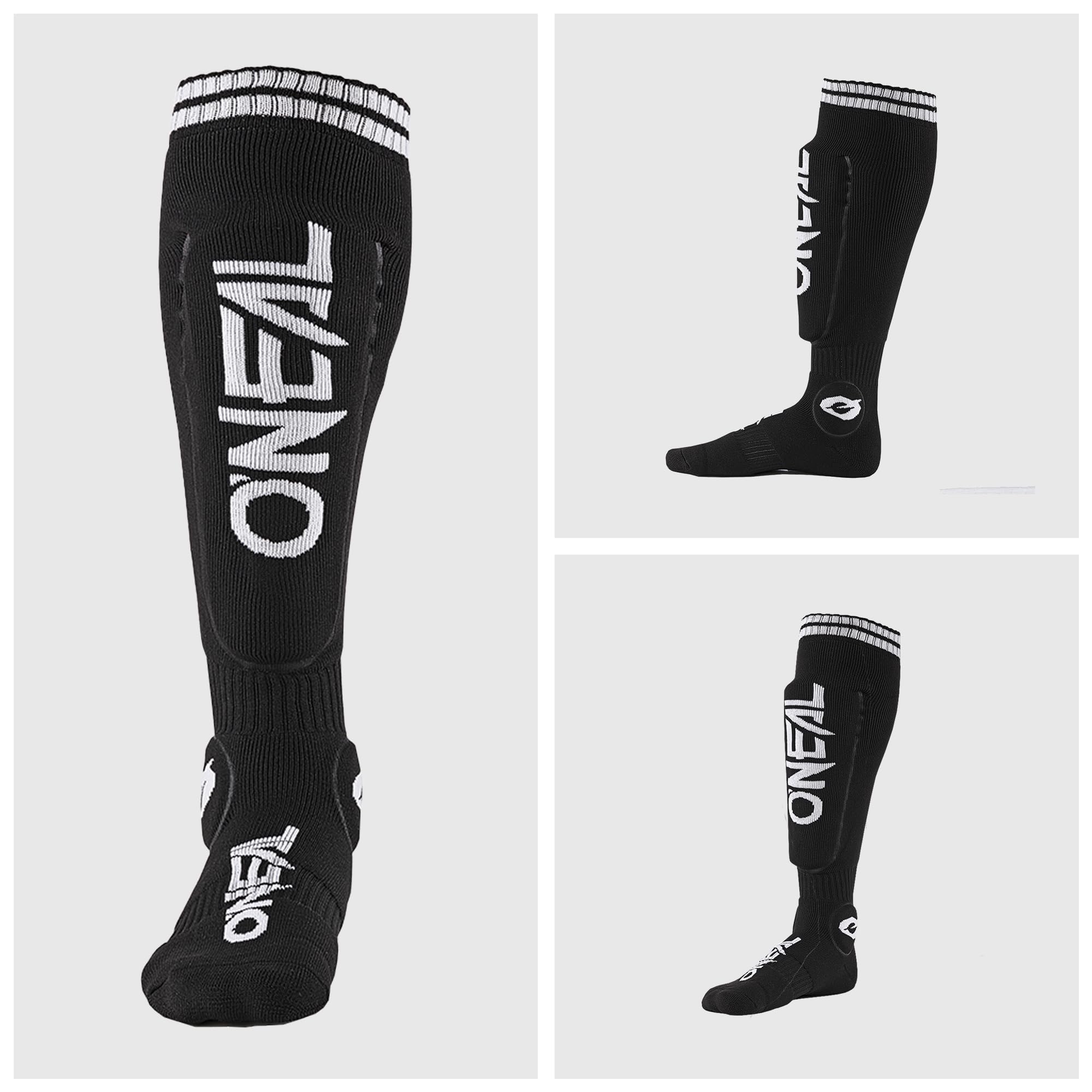 O'NEAL | Calzini Motocross | Motocross Enduro | Materiali traspiranti, tallone e suola in maglia spessa, tasche integrate | Calzino protettivo MTB | Adulto | Nero | Taglia unica