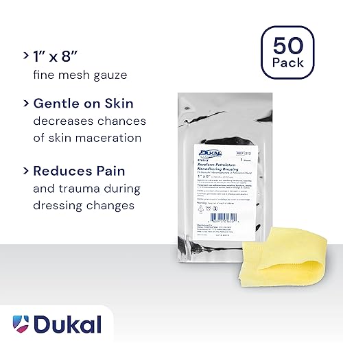 Miniatura 4 de Dukal Xeroform Gasa de vaselina, estéril, 1 pulgada de ancho x 8 pulgadas de largo (caja de 50), 212