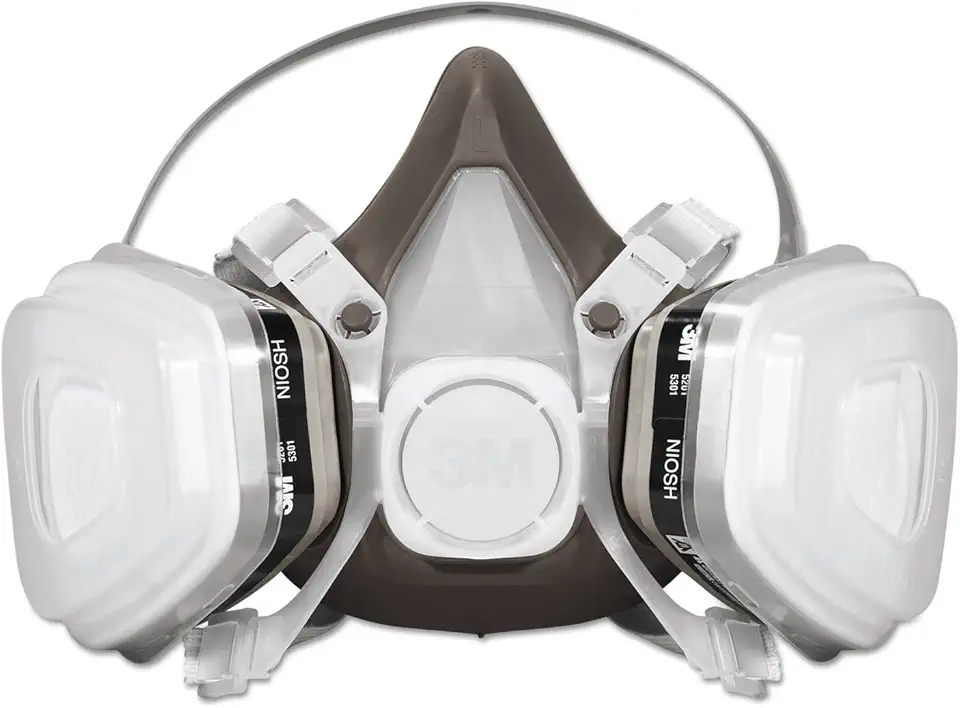 3M Half Facepiece Disposable Respirator Assembly 53P71, NIOSH Approved, Organic Vapor/P95 Respiratory Protection (OV/P95), Large, Permanently Attached Cartridges, 1 Unit