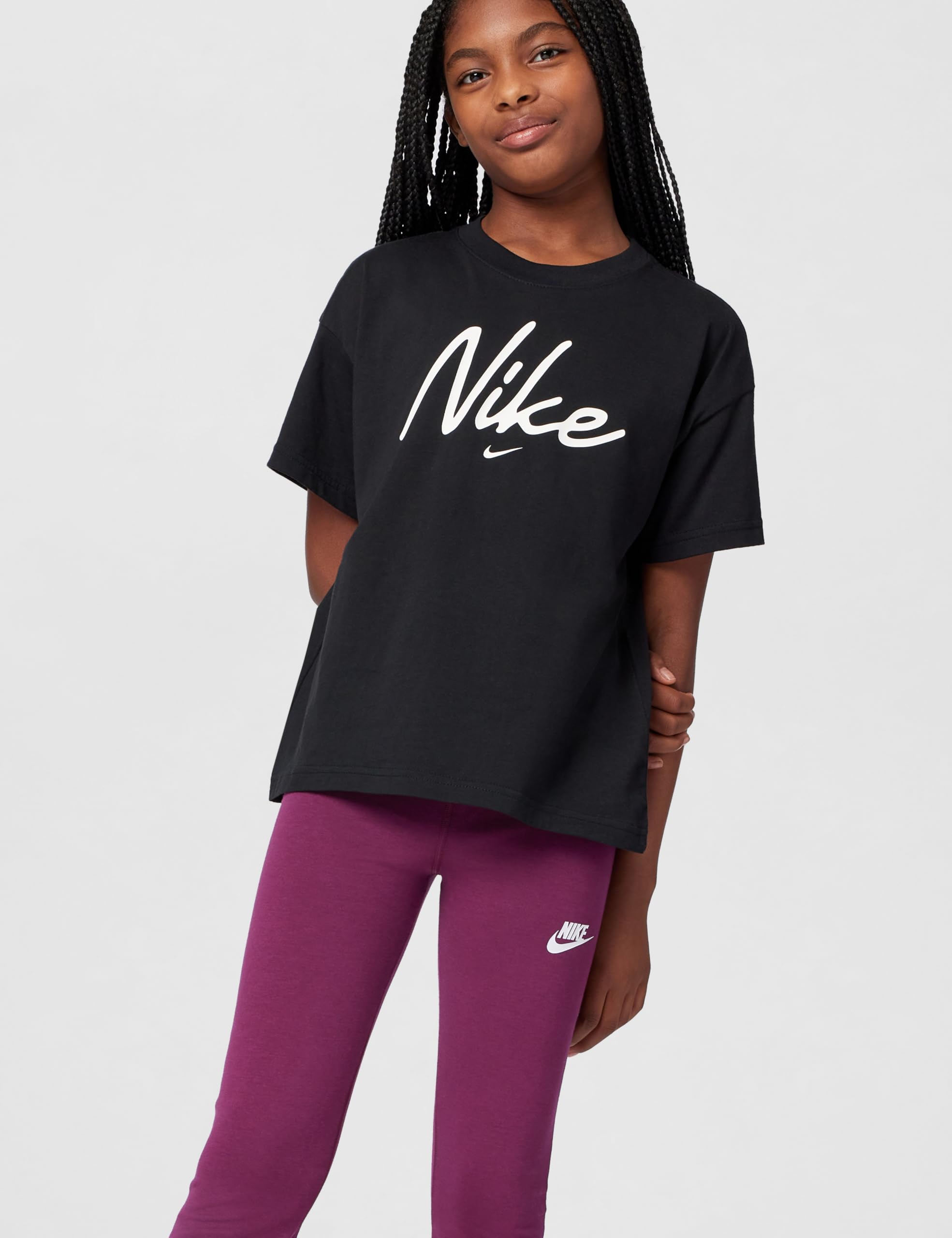 NIKE G Nsw Clssc Hr Flare Tght Lbr - Tights Dziewczynki