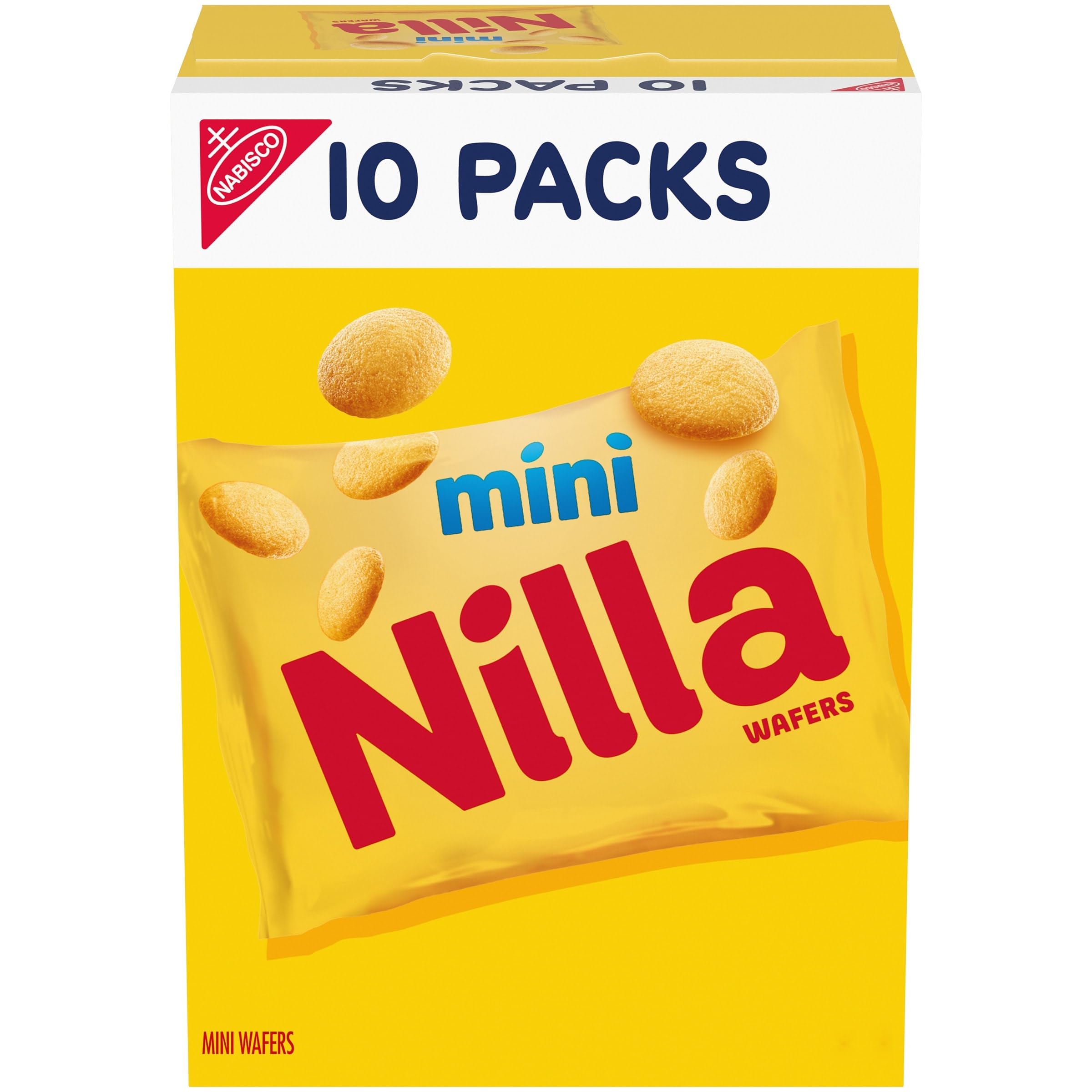 NILLA Wafers Mini Cookies, Vanilla Wafers, 10 Snack Packs
