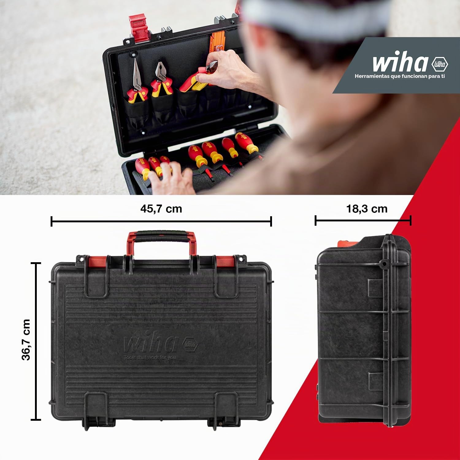 Caja de herramientas Basic Set L electric de 18 unid.
