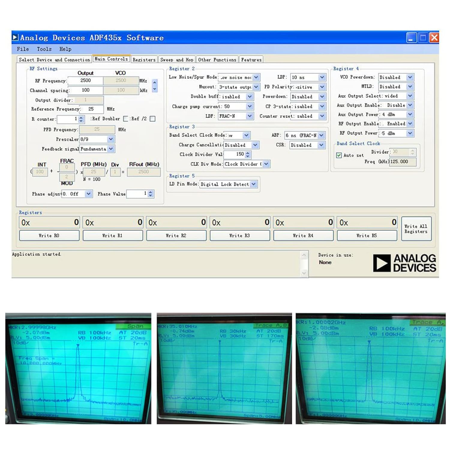 35M 4.4GHz RF Waft Source Frequency Synthesizer ADF4351 Development Board, Waft Generator Module with Well Designed Layout, Controlled by Upper Computer Software, Convenient