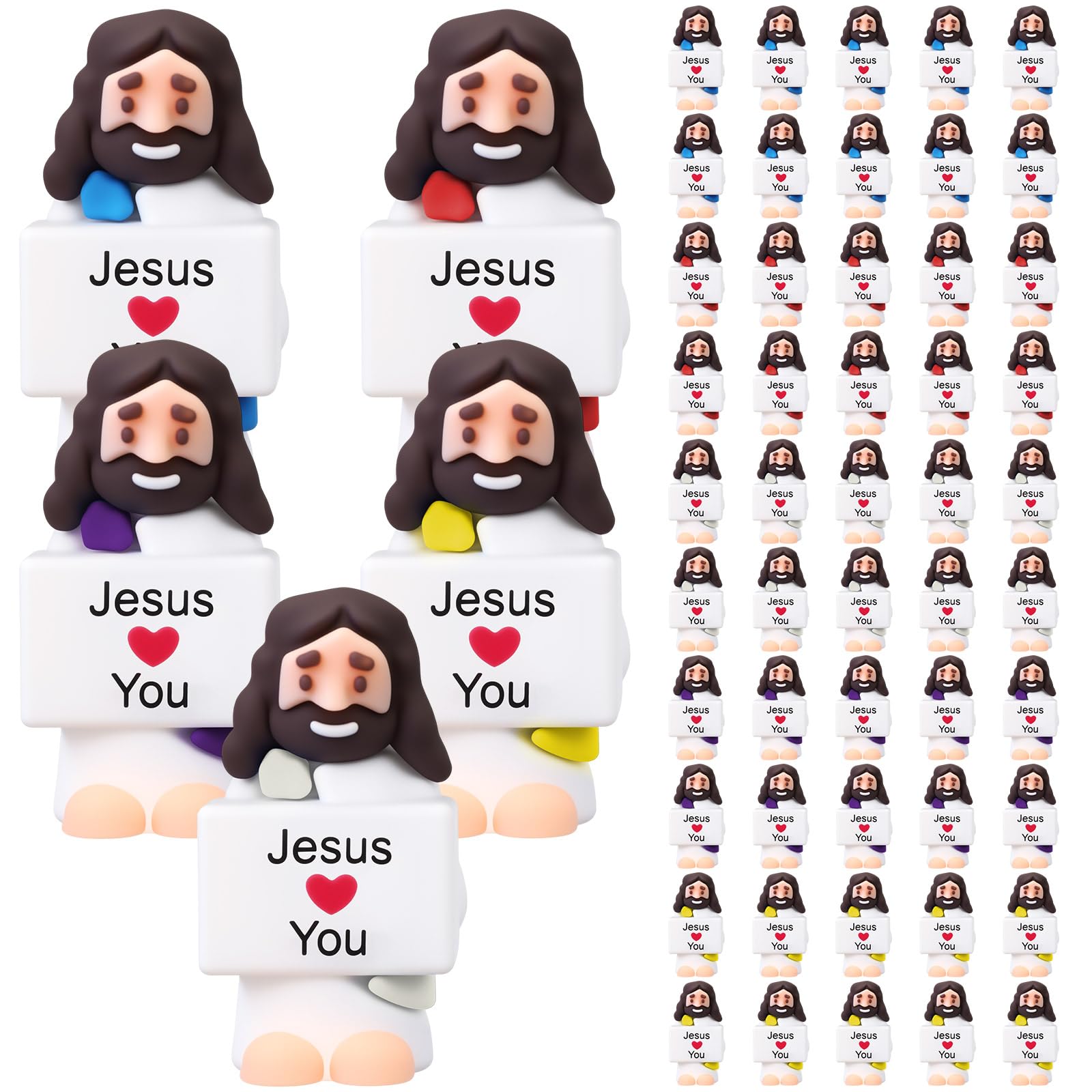 Figurines de petit Jésus Bememo pour lot de 50 pièces religieuses de baptême