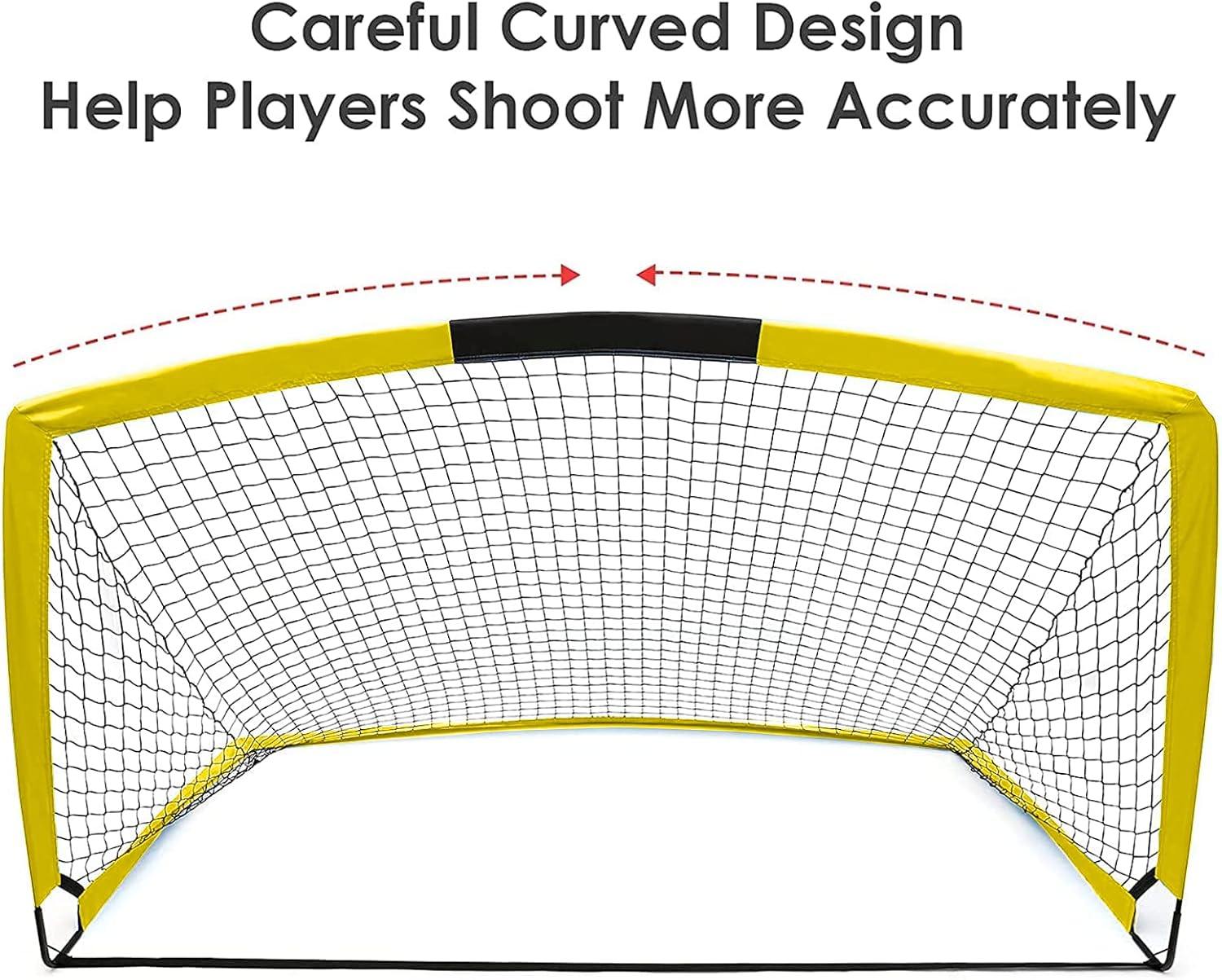 Soccer Goals, Set of 2- Size 6'x4' Portable Foldable Soccer Nets with Carry Bag for Games and Training for Backyard for Kids and Teens(Yellow) : Sports & Outdoors