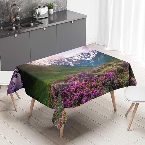 Impresiones de fotografía escénica para mesa, mantel rectangular pequeño, decoración de cena para el hogar, 54 x 54 pulgadas